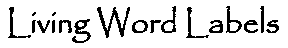 Living Word Labels logo